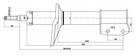 02661286F - FRONT SHOCK ABSORBER