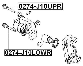 0274-J10UPR - REAR CALIPER SLIDE PIN