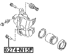 0274-N15F - FRONT CALIPER SLIDE PIN