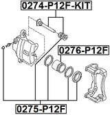 0274-P12F-KIT - FRONT CALIPER SLIDE PIN