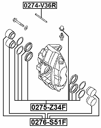 0274-V36R - REAR CALIPER SLIDE PIN
