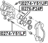 0274-Y51LF - FRONT CALIPER SLIDE PIN