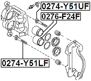 0274-Y51LF - FRONT CALIPER SLIDE PIN