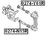0274-Y61R - REAR CALIPER SLIDE PIN