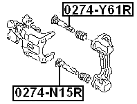 0274-Y61R - REAR CALIPER SLIDE PIN
