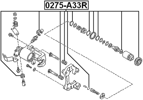 0275-A33R - REAR BRAKE CALIPER REPAIR KIT (SET FOR TWO SIDES)
