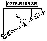 0275-B10RSR - REAR WHEEL BRAKE CYLINDER REPAIR KIT (SET FOR ONE SIDE)