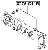 0275-C11R - REAR BRAKE CALIPER REPAIR KIT (SET FOR TWO SIDES)