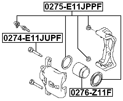 0275-E11JPPF - FRONT BRAKE CALIPER REPAIR KIT (SET FOR TWO SIDES)