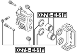0275-E51F - FRONT BRAKE CALIPER REPAIR KIT (SET FOR TWO SIDES)