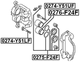 0275-F24F - FRONT BRAKE CALIPER REPAIR KIT (SET FOR TWO SIDES)