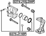 0275-J11EF - FRONT BRAKE CALIPER REPAIR KIT (SET FOR TWO SIDES)