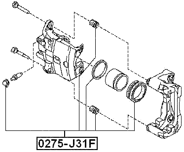 0275-J31F - FRONT BRAKE CALIPER REPAIR KIT (SET FOR TWO SIDES)