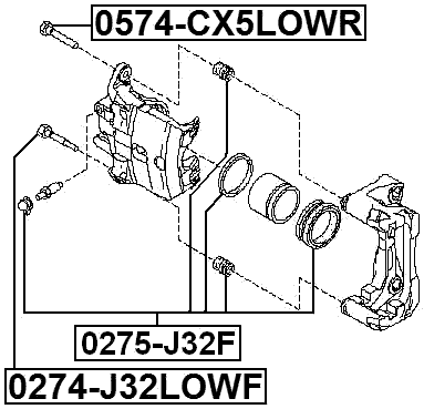 0275-J32F - FRONT BRAKE CALIPER REPAIR KIT (SET FOR TWO SIDES)