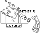 0275-J50F - FRONT BRAKE CALIPER REPAIR KIT (SET FOR TWO SIDES)