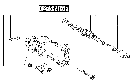 0275-N16F - FRONT BRAKE CALIPER REPAIR KIT (SET FOR TWO SIDES)
