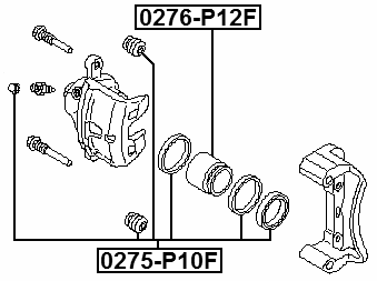 0275-P10F - FRONT BRAKE CALIPER REPAIR KIT (SET FOR TWO SIDES)