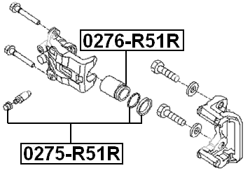 0275-R51R - REAR BRAKE CALIPER REPAIR KIT (SET FOR TWO SIDES)