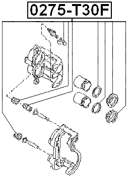 0275-T30F - FRONT BRAKE CALIPER REPAIR KIT (SET FOR TWO SIDES)