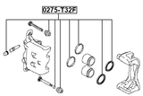 0275-T32F - FRONT BRAKE CALIPER REPAIR KIT (SET FOR TWO SIDES)