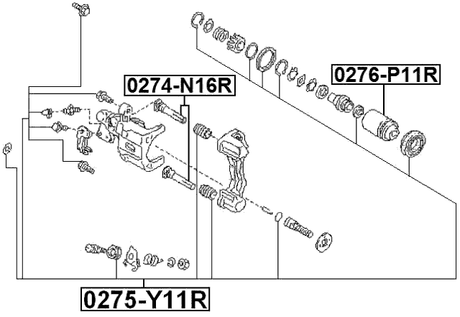 0275-Y11R - REAR BRAKE CALIPER REPAIR KIT (SET FOR TWO SIDES)