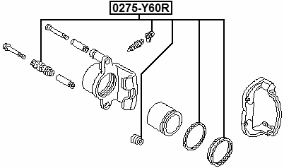 0275-Y60R - REAR BRAKE CALIPER REPAIR KIT (SET FOR ONE SIDE)