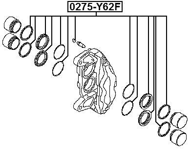 0275-Y62F - FRONT BRAKE CALIPER REPAIR KIT (SET FOR TWO SIDES)
