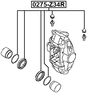 0275-Z34R - REAR BRAKE CALIPER REPAIR KIT (SET FOR TWO SIDES)