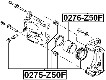 0275-Z50F - FRONT BRAKE CALIPER REPAIR KIT (SET FOR TWO SIDES)