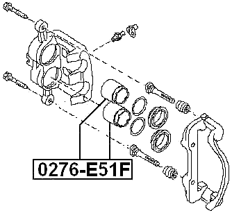 0276-E51F - FRONT CALIPER PISTON D47.5