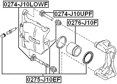 0276-J10F - FRONT CALIPER PISTON D60.3