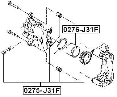 0276-J31F - FRONT CALIPER PISTON D57.1
