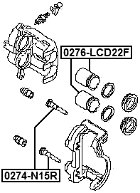 0276-LCD22F - FRONT CALIPER PISTON D42.8