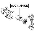 0276-N15R - REAR CALIPER PISTON WITH MECHANISM D33.9