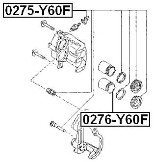 0276-Y60F - FRONT CALIPER PISTON D68