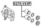0276-Y61F - FRONT CALIPER PISTON D48