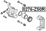 0276-Z50R - REAR CALIPER PISTON D42.8