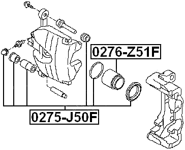 0276-Z51F - FRONT CALIPER PISTON D45