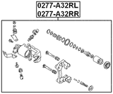 0277-A32RL - REAR LEFT BRAKE CALIPER ASSEMBLY (WITH BRACKET)