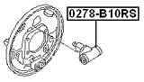 0278-B10RS - REAR WHEEL BRAKE CYLINDER