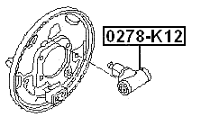 0278-K12 - REAR WHEEL BRAKE CYLINDER