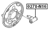 0278-N16 - REAR WHEEL BRAKE CYLINDER