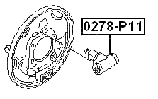 0278-P11 - REAR WHEEL BRAKE CYLINDER