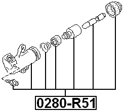 0280-R51 - CLUTCH SLAVE CYLINDER