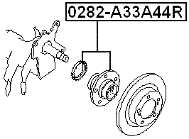 0282-A33A44R - REAR WHEEL HUB