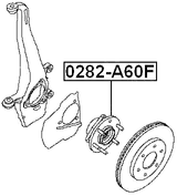 0282-A60F - FRONT WHEEL HUB
