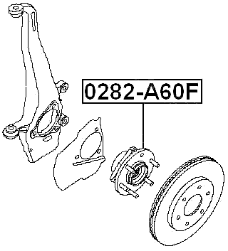 0282-A60F - FRONT WHEEL HUB