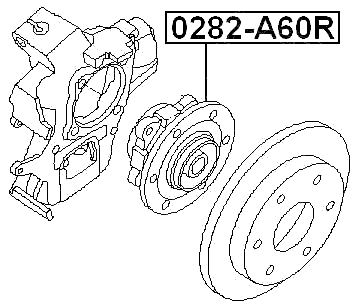 0282-A60R - REAR WHEEL HUB
