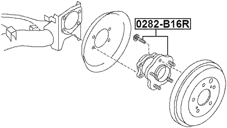 0282-B16R - REAR WHEEL HUB