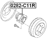 0282-C11R - REAR WHEEL HUB